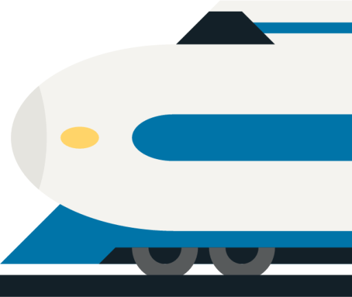 high-speed train with bullet nose emoji