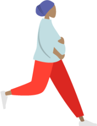 hijab islam woman pregnant illustration