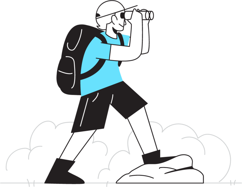 Hiking illustration