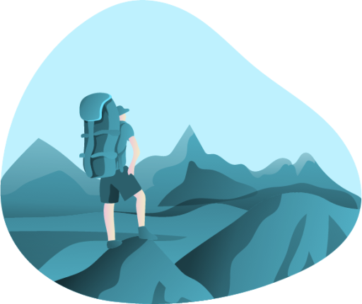 Hiking illustration