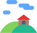 hill house clouds icon