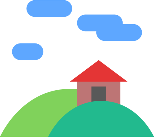 hill house clouds icon