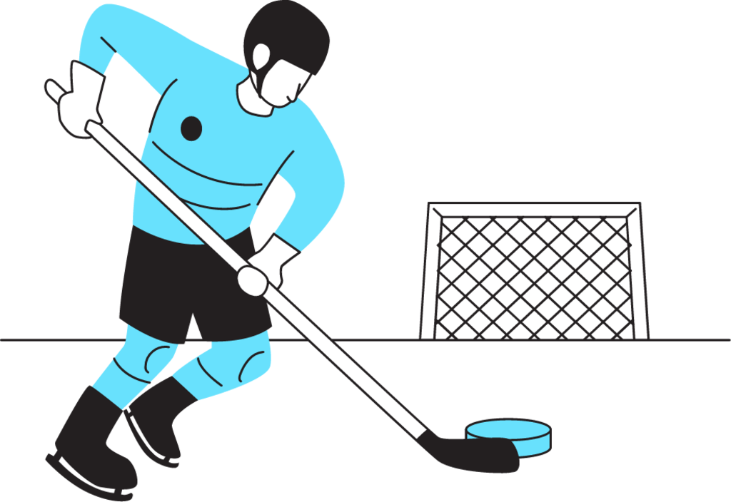 Hockey match illustration