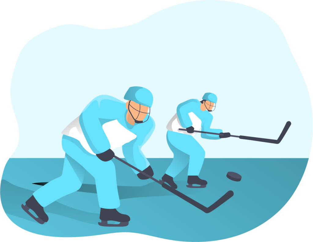 Hockey match illustration