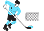 Hockey match illustration