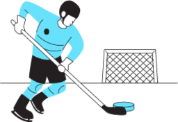 Hockey match illustration