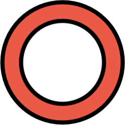 hollow red circle emoji