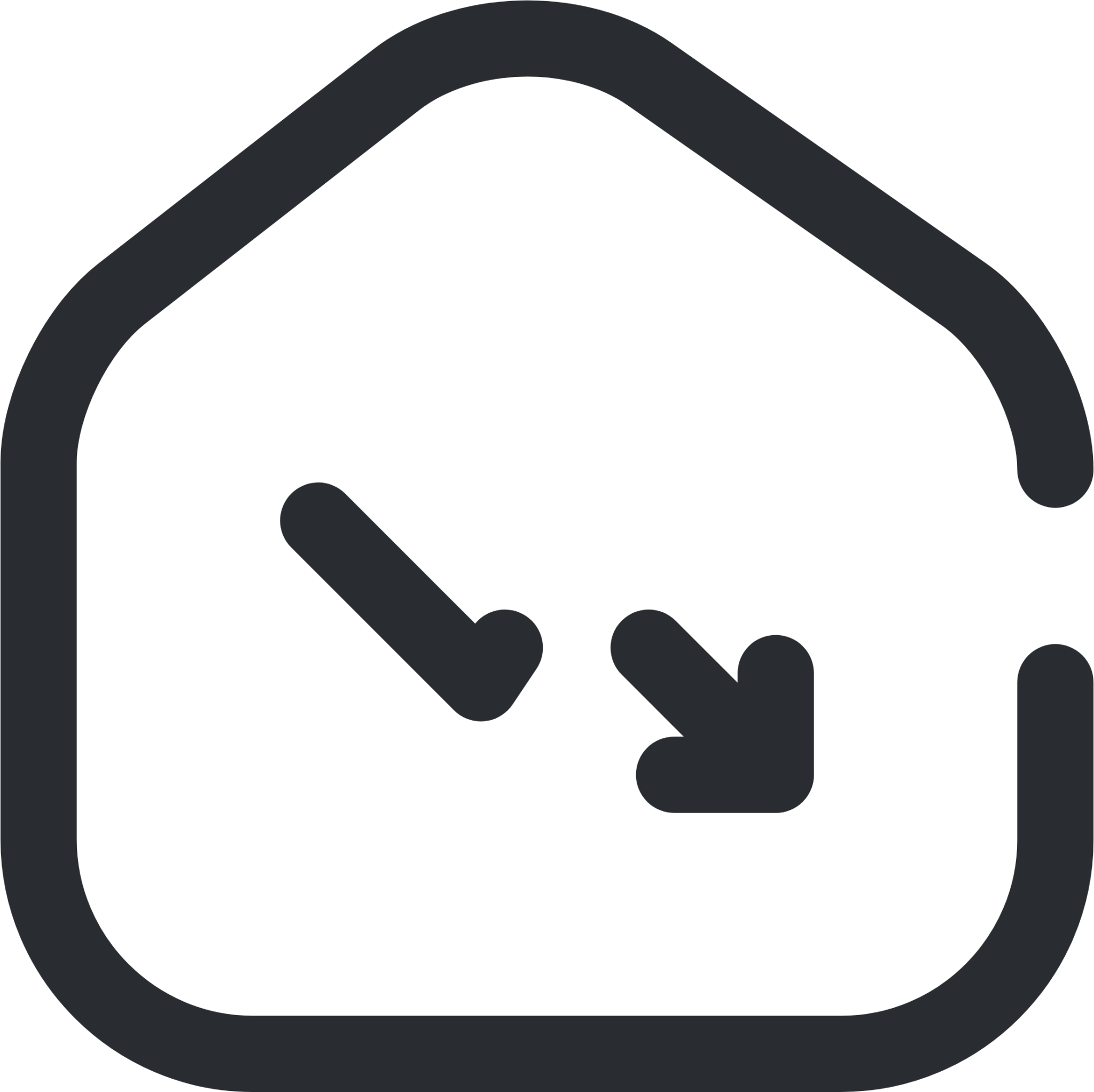 home trend down icon