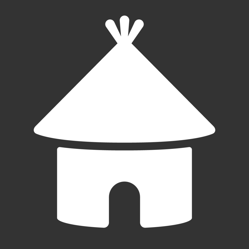 Home with Roof Made of Palm Branches icon