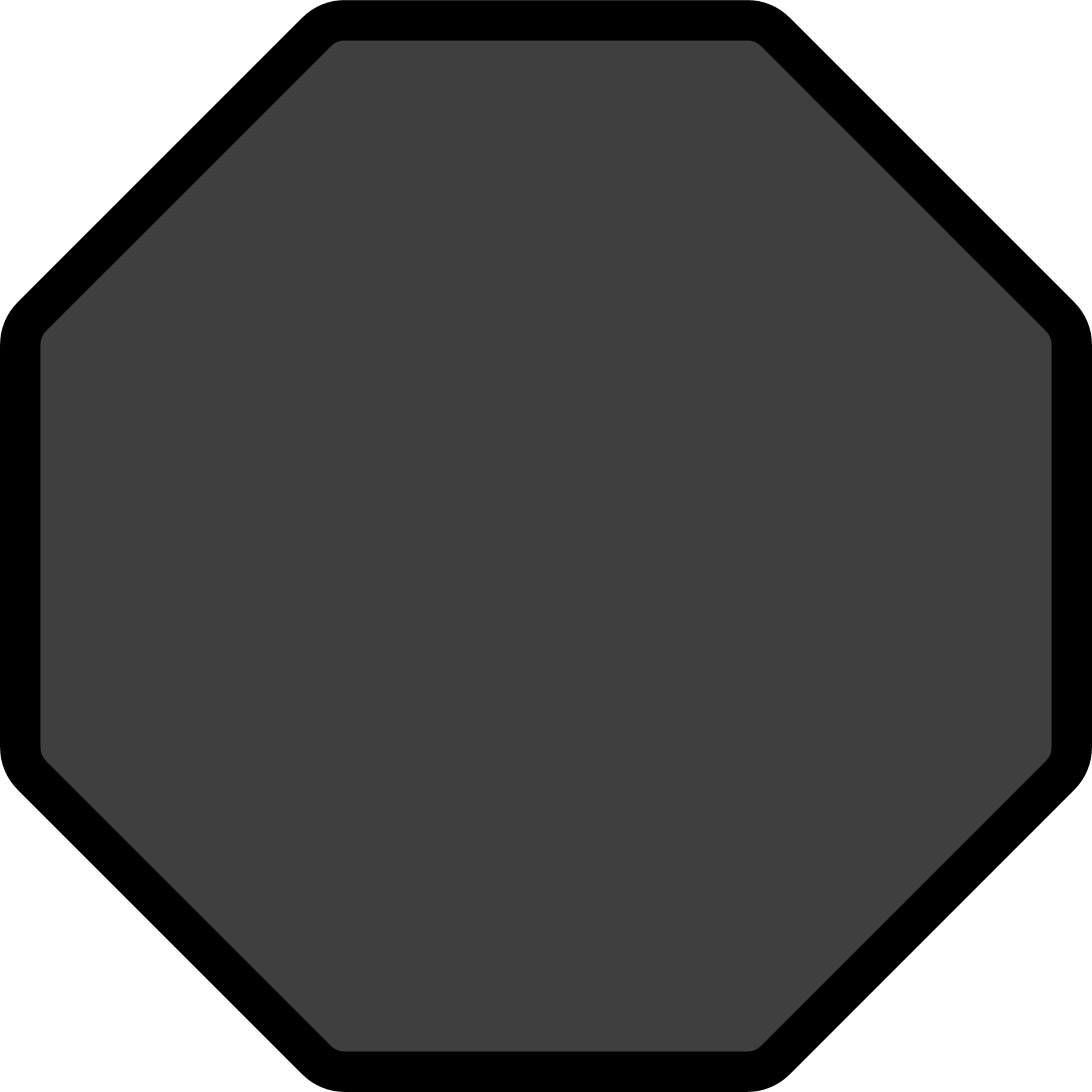 horizontal black octagon emoji