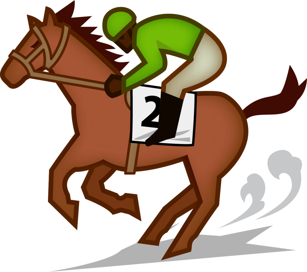 horse racing (black) emoji