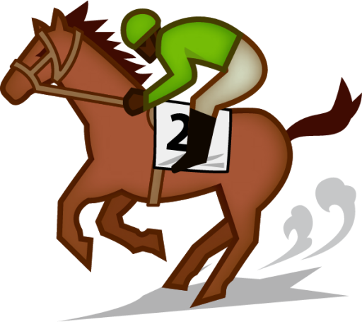 horse racing (black) emoji