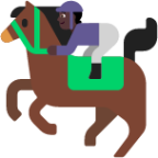 horse racing dark emoji