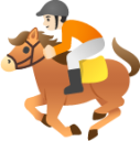 horse racing: light skin tone emoji