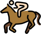horse racing: light skin tone emoji