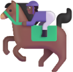 horse racing medium dark emoji