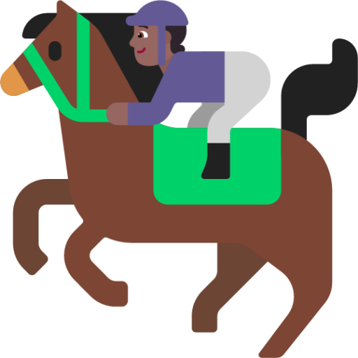 horse racing medium dark emoji