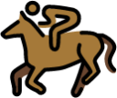 horse racing: medium-dark skin tone emoji