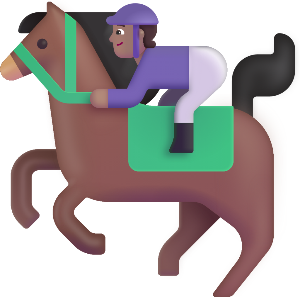 horse racing medium emoji