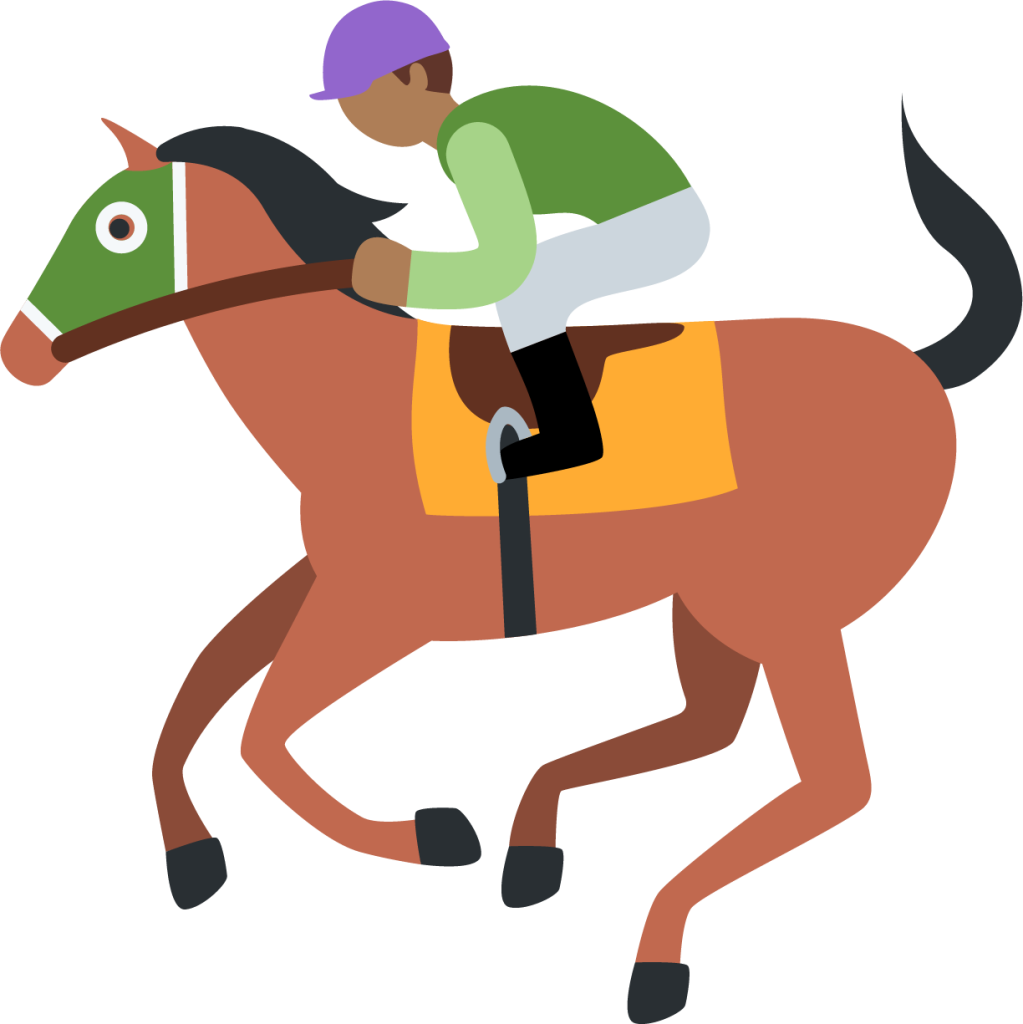 horse racing tone 4 emoji