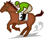 horse racing (white) emoji