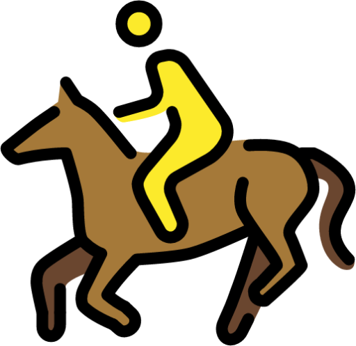 horse riding emoji