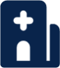 hospital fill building icon