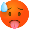 Hot face emoji emoji