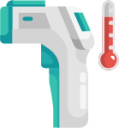 hot infrared temperature thermometer illustration