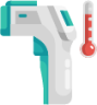 hot infrared temperature thermometer illustration