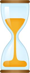 hourglass flowing sand emoji