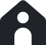 house (rounded filled) icon
