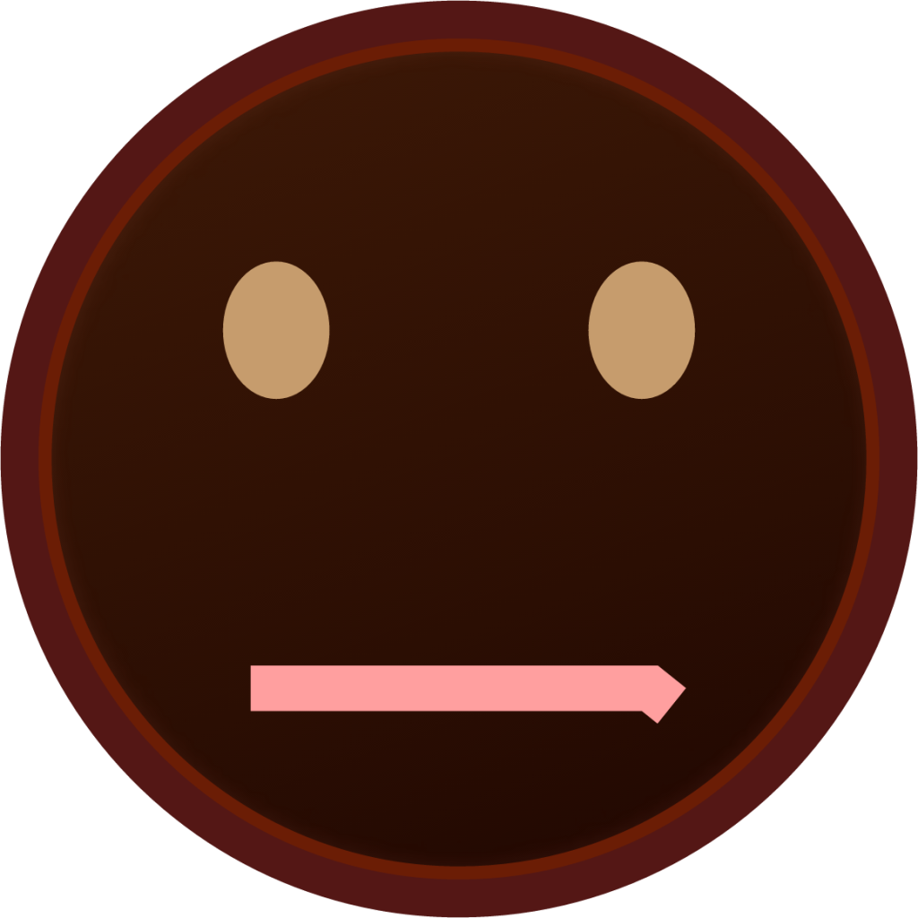 hushed (black) emoji