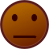 hushed (brown) emoji