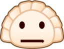 hushed (dumpling) emoji