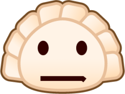 hushed (dumpling) emoji