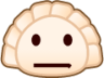 hushed (dumpling) emoji