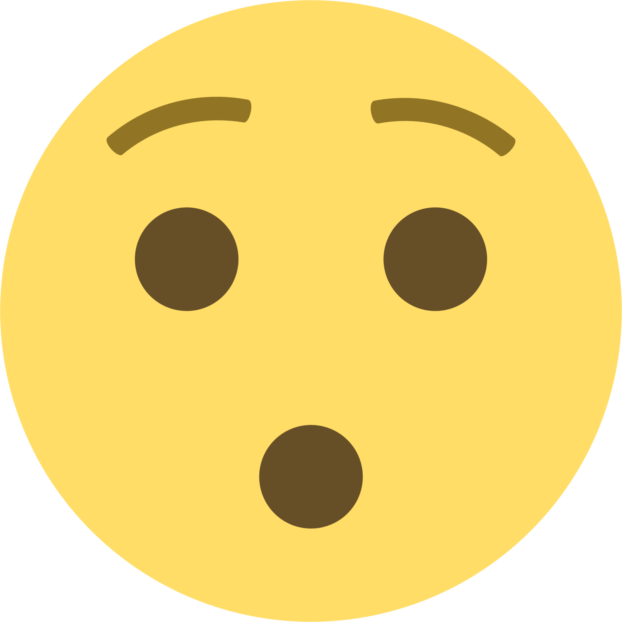 Hushed Face Emoji on transparent background PNG - Similar PNG