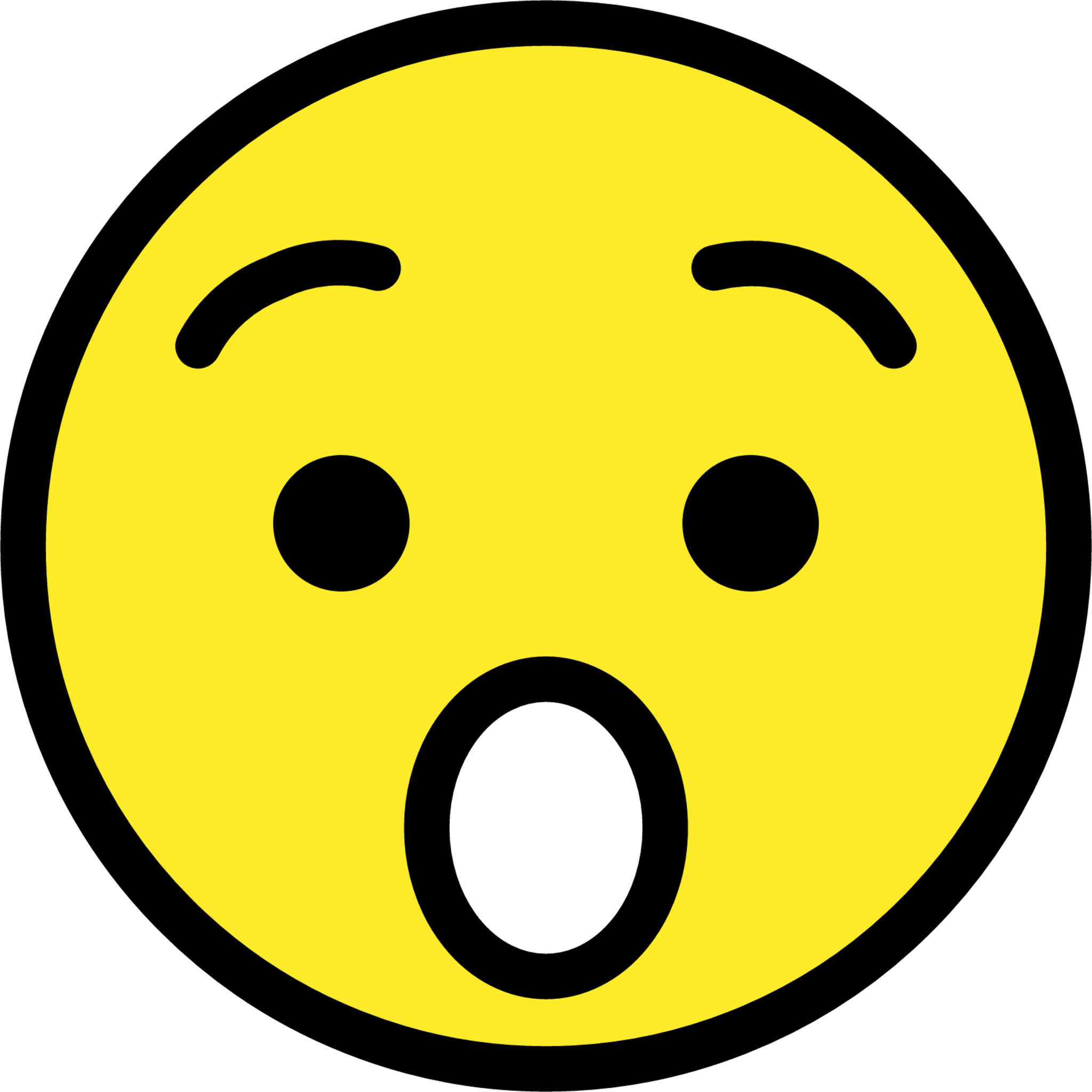 hushed face emoji