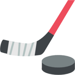 ice hockey stick and puck emoji