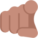 index pointing at the viewer medium emoji