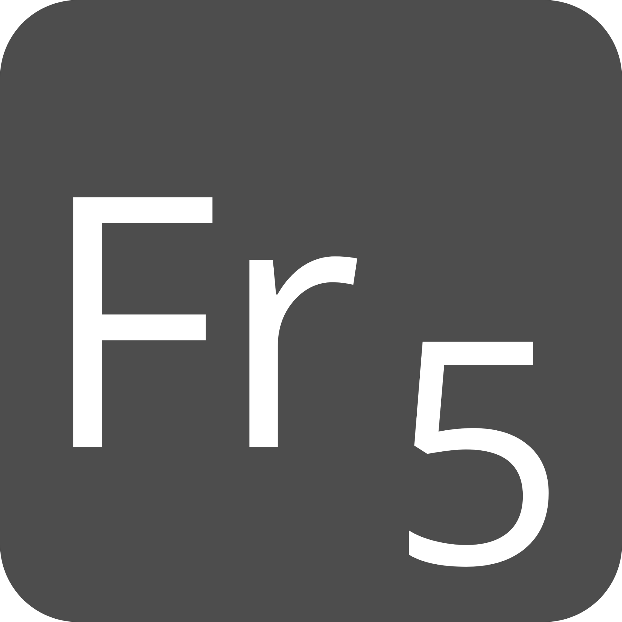 indicator keyboard Fr 5 icon