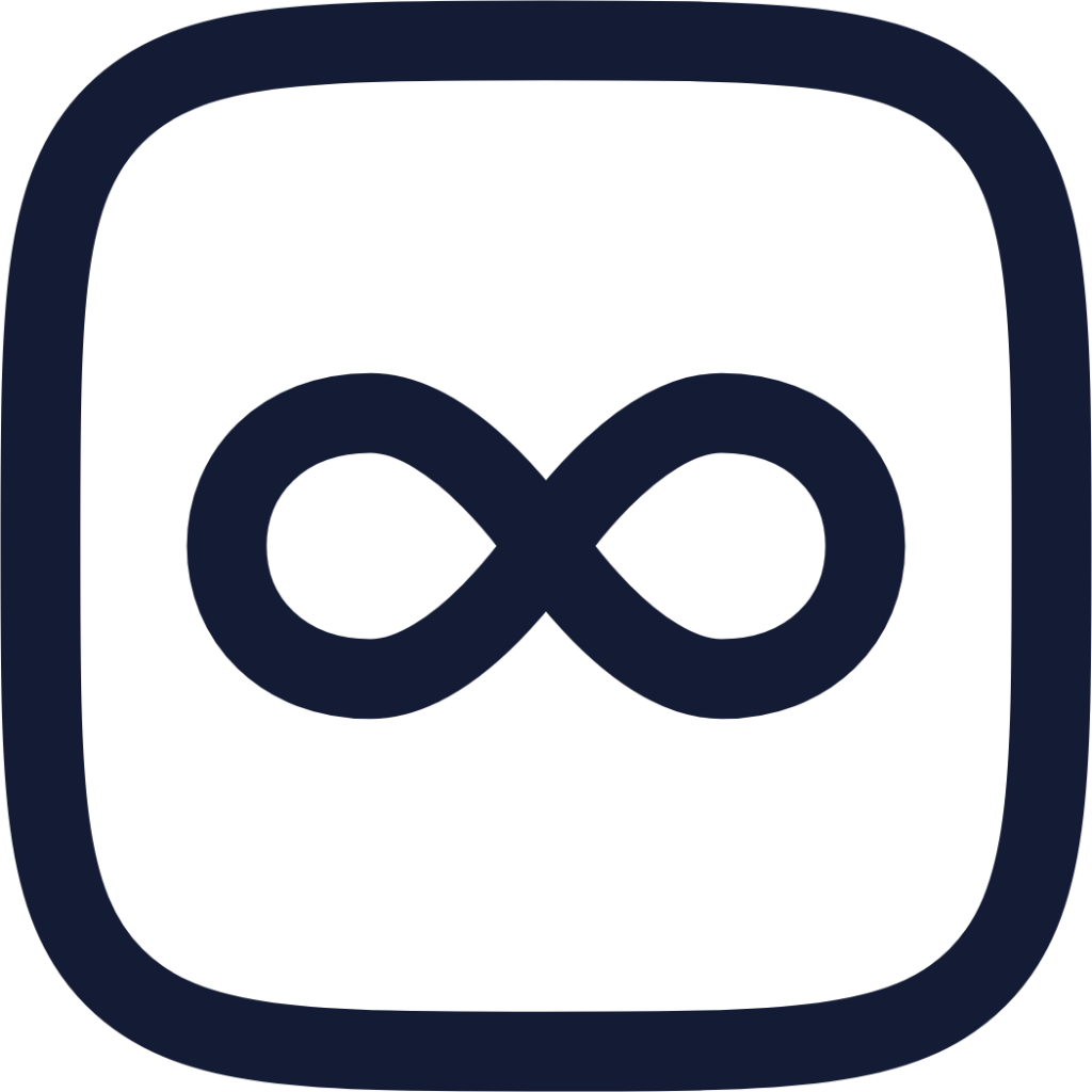 infinity square icon