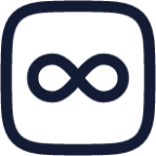 infinity square icon