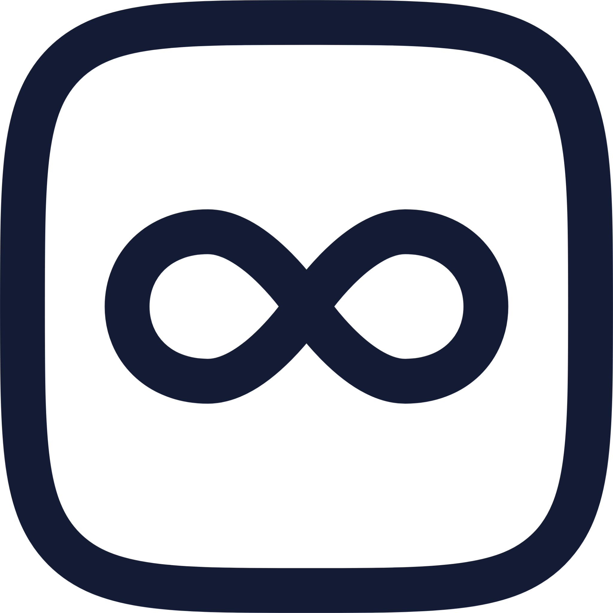 infinity square icon