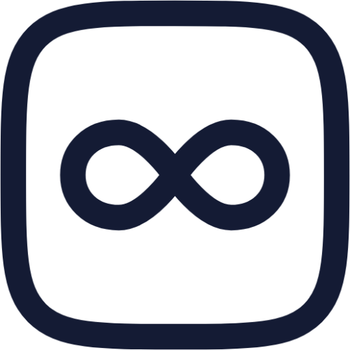 infinity square icon