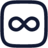 infinity square icon