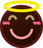 innocent (black) emoji