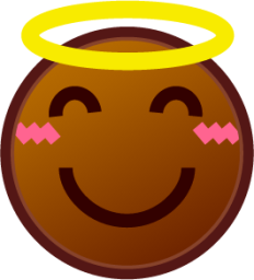 innocent (brown) emoji