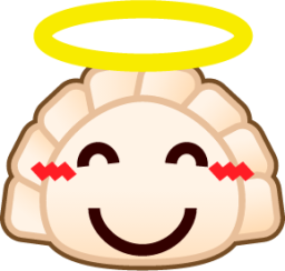 innocent (dumpling) emoji